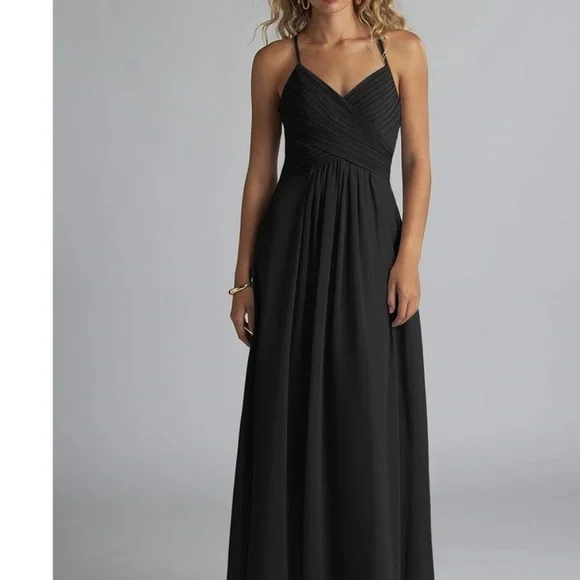 rust satin bridesmaid dresses BABARONI Cowl Neck Mermaid Dress With Sash Bronzer, Bronzer / US0